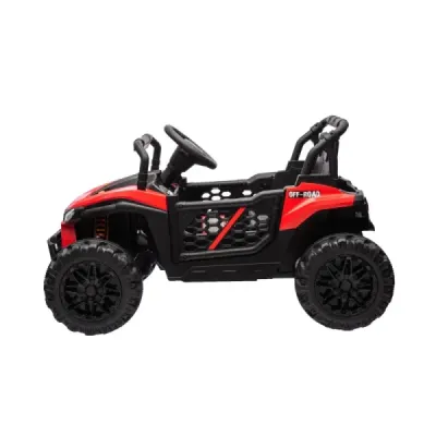 Elektrické autíčko UTV Small 12V, červený, Pohon zadních kol, 12V baterie, Plastová kola, široké dvojité sedátko, 2,4 GHz Dálkov