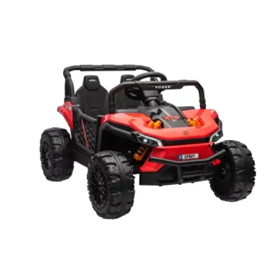 Elektrické autíčko UTV Small 12V, červený, Pohon zadních kol, 12V baterie, Plastová kola, široké dvojité sedátko, 2,4 GHz Dálkov