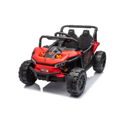 Elektrické autíčko UTV Small 12V, červený, Pohon zadních kol, 12V baterie, Plastová kola, široké dvojité sedátko, 2,4 GHz Dálkov