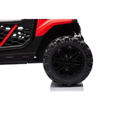 Elektrické autíčko UTV Small 12V, červený, Pohon zadních kol, 12V baterie, Plastová kola, široké dvojité sedátko, 2,4 GHz Dálkov