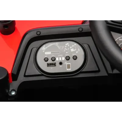 Elektrické autíčko UTV Small 12V, červený, Pohon zadních kol, 12V baterie, Plastová kola, široké dvojité sedátko, 2,4 GHz Dálkov