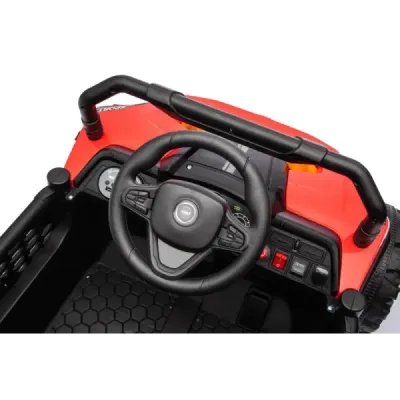 Elektrické autíčko UTV Small 12V, červený, Pohon zadních kol, 12V baterie, Plastová kola, široké dvojité sedátko, 2,4 GHz Dálkov