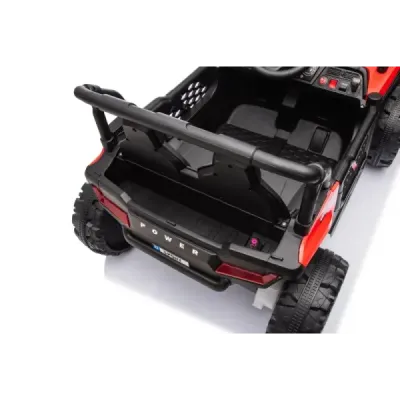 Elektrické autíčko UTV Small 12V, červený, Pohon zadních kol, 12V baterie, Plastová kola, široké dvojité sedátko, 2,4 GHz Dálkov
