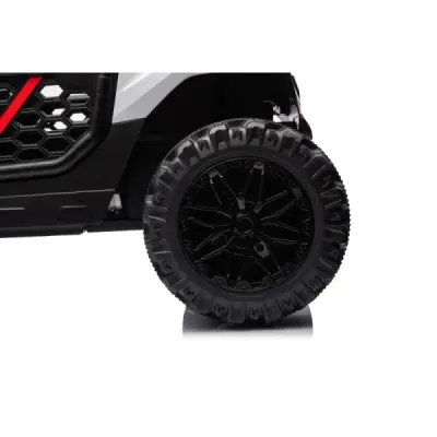 Elektrické autíčko UTV Small 12V, bílý, Pohon zadních kol, 12V baterie, Plastová kola, široké dvojité sedátko, 2,4 GHz Dálkový o