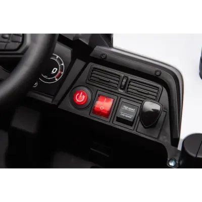Elektrické autíčko UTV Small 12V, bílý, Pohon zadních kol, 12V baterie, Plastová kola, široké dvojité sedátko, 2,4 GHz Dálkový o