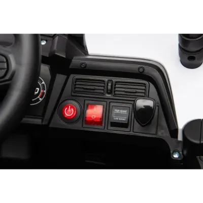Elektrické autíčko UTV Small 12V, bílý, Pohon zadních kol, 12V baterie, Plastová kola, široké dvojité sedátko, 2,4 GHz Dálkový o