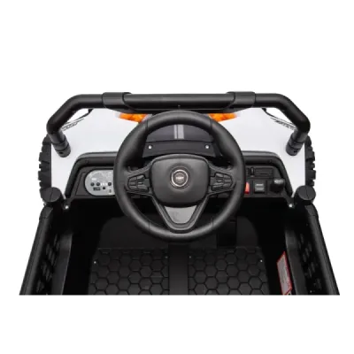 Elektrické autíčko UTV Small 12V, bílý, Pohon zadních kol, 12V baterie, Plastová kola, široké dvojité sedátko, 2,4 GHz Dálkový o