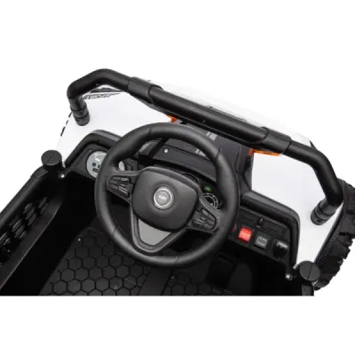 Elektrické autíčko UTV Small 12V, bílý, Pohon zadních kol, 12V baterie, Plastová kola, široké dvojité sedátko, 2,4 GHz Dálkový o