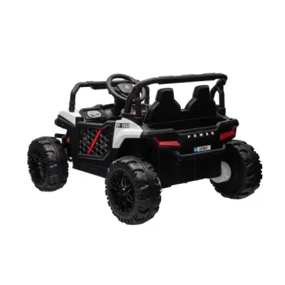 Elektrické autíčko UTV Small 12V, bílý, Pohon zadních kol, 12V baterie, Plastová kola, široké dvojité sedátko, 2,4 GHz Dálkový o