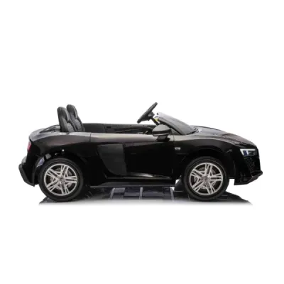 Elektrické autíčko Audi R8 SPYDER Dvoumístné 24V, černé, MP3 Přehrávač s USB/AUX a Bluetoothem, Baterie 24V/14Ah, 2 x 200W Motor