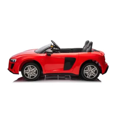 Elektrické autíčko Audi R8 SPYDER Dvoumístné 24V, červené, MP3 Přehrávač s USB/AUX a Bluetoothem, Baterie 24V/14Ah, 2 x 200W Mot Elektrické autíčko Audi R8 SPYDER Dvoumístné 24V, červené, MP3 Přehrávač s USB/AUX a Bluetoothem, Baterie 24V/14Ah, 2 x 200W Mot