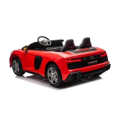Elektrické autíčko Audi R8 SPYDER Dvoumístné 24V, červené, MP3 Přehrávač s USB/AUX a Bluetoothem, Baterie 24V/14Ah, 2 x 200W Mot Elektrické autíčko Audi R8 SPYDER Dvoumístné 24V, červené, MP3 Přehrávač s USB/AUX a Bluetoothem, Baterie 24V/14Ah, 2 x 200W Mot