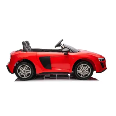 Elektrické autíčko Audi R8 SPYDER Dvoumístné 24V, červené, MP3 Přehrávač s USB/AUX a Bluetoothem, Baterie 24V/14Ah, 2 x 200W Mot Elektrické autíčko Audi R8 SPYDER Dvoumístné 24V, červené, MP3 Přehrávač s USB/AUX a Bluetoothem, Baterie 24V/14Ah, 2 x 200W Mot