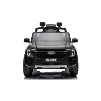 Elektrické autíčko FORD Ranger 12V, černý, Koženkové sedátko, 2,4 GHz dálkové ovládání, Bluetooth/USB Vstup, Odpružení, 12V bate