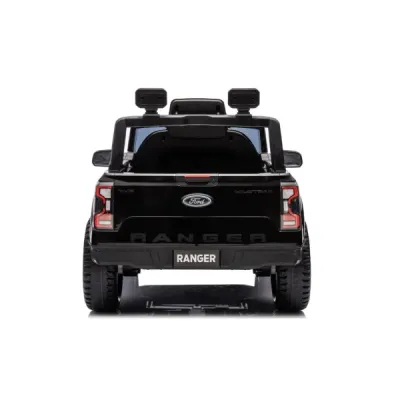 Elektrické autíčko FORD Ranger 12V, černý, Koženkové sedátko, 2,4 GHz dálkové ovládání, Bluetooth/USB Vstup, Odpružení, 12V bate