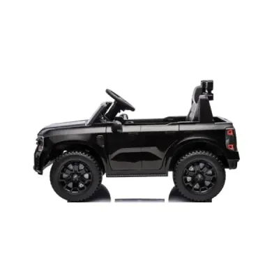 Elektrické autíčko FORD Ranger 12V, černý, Koženkové sedátko, 2,4 GHz dálkové ovládání, Bluetooth/USB Vstup, Odpružení, 12V bate
