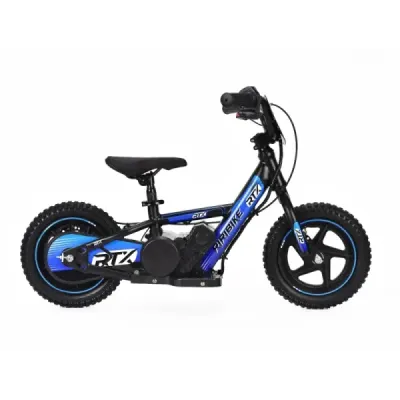 Dětské elektrické odrážedlo RIRIBIKE RTX3 24V (12”), modré, Lithiová baterie, 100W motor, Kotoučová brzda, Nastavitelné měkké PU