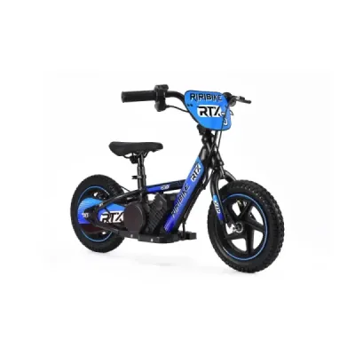 Dětské elektrické odrážedlo RIRIBIKE RTX3 24V (12”), modré, Lithiová baterie, 100W motor, Kotoučová brzda, Nastavitelné měkké PU