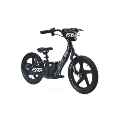 Dětské elektrické odrážedlo RIRIBIKE RTX6 24V (16”), černé, Lithiová baterie, 250W Motor, Kotoučová brzda, Nastavitelné měkké PU