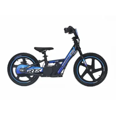 Dětské elektrické odrážedlo RIRIBIKE RTX6 24V (16”), modré, Lithiová baterie, 250W Motor, Kotoučová brzda, Nastavitelné měkké PU