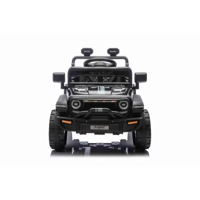 Elektrické autíčko OFFROAD NEW s pohonem zadních kol, černé, Lithiová baterie, Vysoký podvozek, široké sedátko, Odpružené náprav