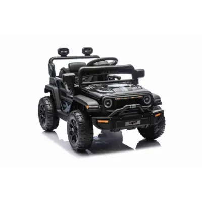 Elektrické autíčko OFFROAD NEW s pohonem zadních kol, černé, Lithiová baterie, Vysoký podvozek, široké sedátko, Odpružené náprav