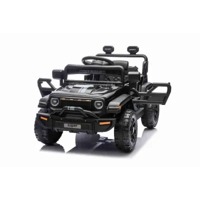 Elektrické autíčko OFFROAD NEW s pohonem zadních kol, černé, Lithiová baterie, Vysoký podvozek, široké sedátko, Odpružené náprav