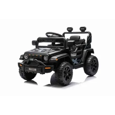 Elektrické autíčko OFFROAD NEW s pohonem zadních kol, černé, Lithiová baterie, Vysoký podvozek, široké sedátko, Odpružené náprav