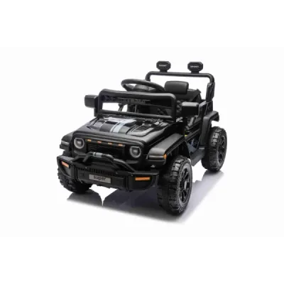 Elektrické autíčko OFFROAD NEW s pohonem zadních kol, černé, Lithiová baterie, Vysoký podvozek, široké sedátko, Odpružené náprav