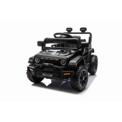 Elektrické autíčko OFFROAD NEW s pohonem zadních kol, černé, Lithiová baterie, Vysoký podvozek, široké sedátko, Odpružené náprav