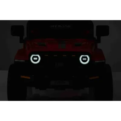 Elektrické autíčko OFFROAD NEW s pohonem zadních kol, červené, Lithiová baterie, Vysoký podvozek, široké sedátko, Odpružené nápr