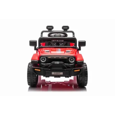 Elektrické autíčko OFFROAD NEW s pohonem zadních kol, červené, Lithiová baterie, Vysoký podvozek, široké sedátko, Odpružené nápr