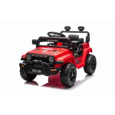 Elektrické autíčko OFFROAD NEW s pohonem zadních kol, červené, Lithiová baterie, Vysoký podvozek, široké sedátko, Odpružené nápr