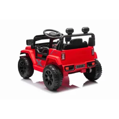 Elektrické autíčko OFFROAD NEW s pohonem zadních kol, červené, Lithiová baterie, Vysoký podvozek, široké sedátko, Odpružené nápr