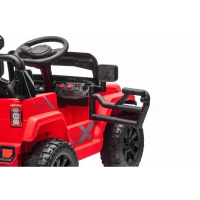 Elektrické autíčko OFFROAD NEW s pohonem zadních kol, červené, Lithiová baterie, Vysoký podvozek, široké sedátko, Odpružené nápr