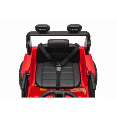 Elektrické autíčko OFFROAD NEW s pohonem zadních kol, červené, Lithiová baterie, Vysoký podvozek, široké sedátko, Odpružené nápr