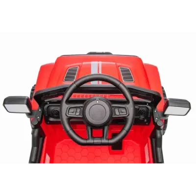 Elektrické autíčko OFFROAD NEW s pohonem zadních kol, červené, Lithiová baterie, Vysoký podvozek, široké sedátko, Odpružené nápr