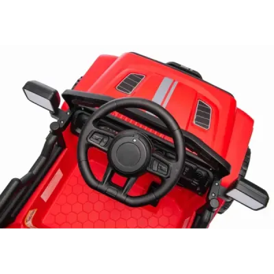 Elektrické autíčko OFFROAD NEW s pohonem zadních kol, červené, Lithiová baterie, Vysoký podvozek, široké sedátko, Odpružené nápr