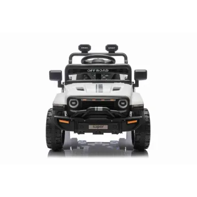 Elektrické autíčko OFFROAD NEW s pohonem zadních kol, bílé, Lithiová baterie, Vysoký podvozek, široké sedátko, Odpružené nápravy