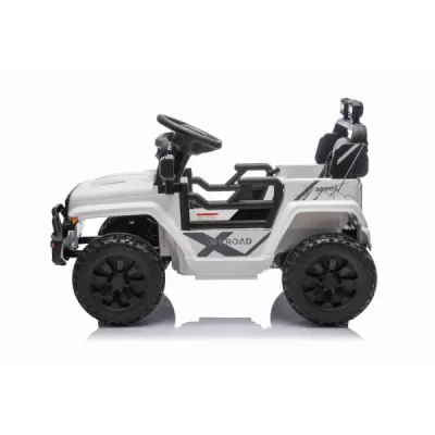 Elektrické autíčko OFFROAD NEW s pohonem zadních kol, bílé, Lithiová baterie, Vysoký podvozek, široké sedátko, Odpružené nápravy