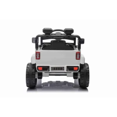 Elektrické autíčko OFFROAD NEW s pohonem zadních kol, bílé, Lithiová baterie, Vysoký podvozek, široké sedátko, Odpružené nápravy