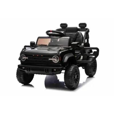 Elektrické autíčko Ford Bronco s pohonem zadních kol s licencí (Jednomístné), černé, Lithiová baterie, Vysoký podvozek, široké s