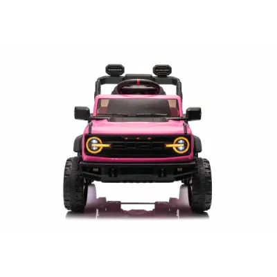 Elektrické autíčko Ford Bronco s pohonem zadních kol s licencí (Jednomístné), růžové, Lithiová baterie, Vysoký podvozek, široké 