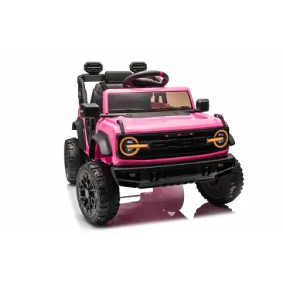 Elektrické autíčko Ford Bronco s pohonem zadních kol s licencí (Jednomístné), růžové, Lithiová baterie, Vysoký podvozek, široké 