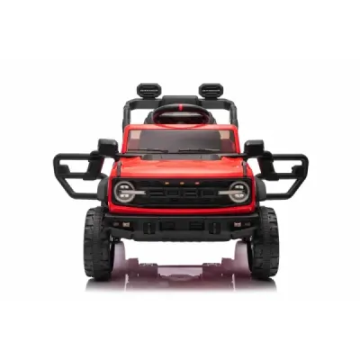 Elektrické autíčko Ford Bronco s pohonem zadních kol s licencí (Jednomístné), červené, Lithiová baterie, Vysoký podvozek, široké