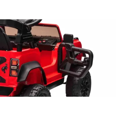 Elektrické autíčko Ford Bronco s pohonem zadních kol s licencí (Jednomístné), červené, Lithiová baterie, Vysoký podvozek, široké