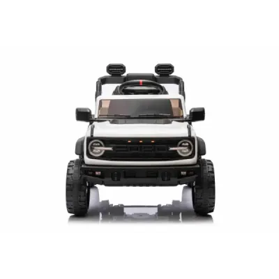Elektrické autíčko Ford Bronco s pohonem zadních kol s licencí (Jednomístné), bílé, Lithiová baterie, Vysoký podvozek, široké se
