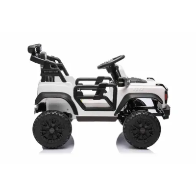 Elektrické autíčko Ford Bronco s pohonem zadních kol s licencí (Jednomístné), bílé, Lithiová baterie, Vysoký podvozek, široké se