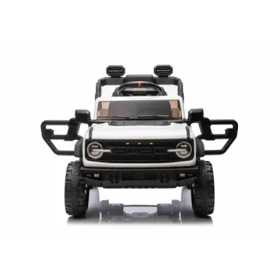 Elektrické autíčko Ford Bronco s pohonem zadních kol s licencí (Jednomístné), bílé, Lithiová baterie, Vysoký podvozek, široké se