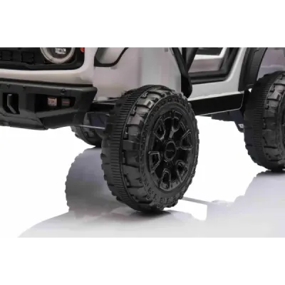Elektrické autíčko Ford Bronco s pohonem zadních kol s licencí (Jednomístné), bílé, Lithiová baterie, Vysoký podvozek, široké se